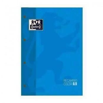 Recambio Oxford 400028274 A4 cuadros 5X5 80H. 4 taladros Turquesa