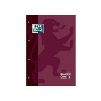 Recambio Oxford 400073236 A4 80 hojas cuadros 5x5 morado