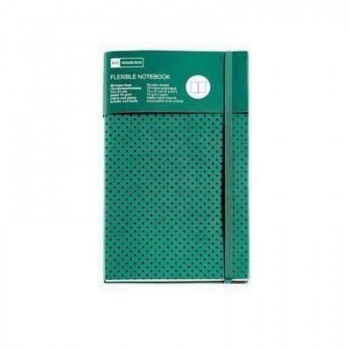 Cuaderno flexible Miquel Rius Top con goma 96h liso 130x210mm verde laguna