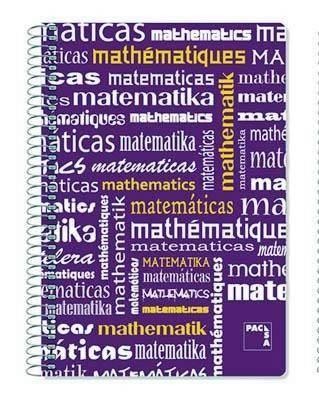 Bloc espiral Pacsa folio 80H. tapa plastico cuadros 4X4 matemáticas 16522 90G.