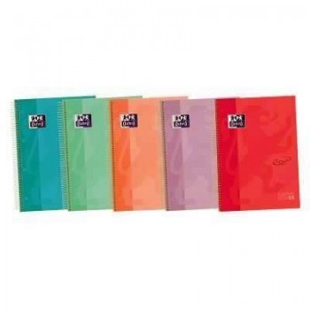 Bloc espiral Oxford 400075564 A4 120H. Horizontal Tapa Extradura Surtido Soft Touch