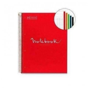 Block Miquel Rius A4 120 hojas 90 gramos 5x5 Emotions rojo 46066