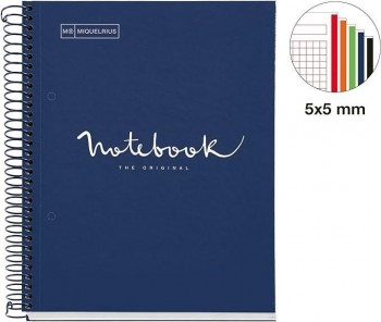 Block Miquelrius 4º 120 hojas 90 gramos 5x5 Emotions marino 46089