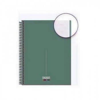 Block Ingraf A4 80 hojas 5x5 90 gramos tapa extradura verde pastel 350740 soft Baleares