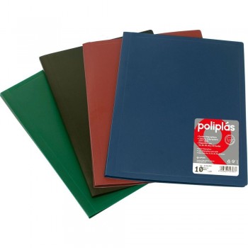 Carpeta de Fundas Polyplas A4 20 Opaco Granate 01320050