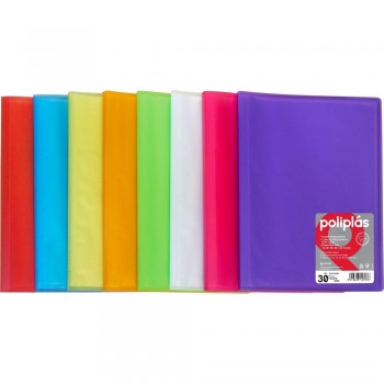 Carpeta de Fundas Polyplas A4 10 Naranja Transparente.01311252