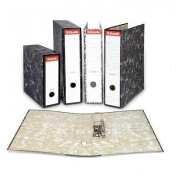 Archivador Esselte sin rado con cantonera lomo 75mm A4 negro jaspeado