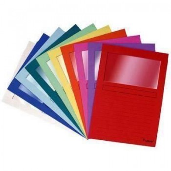 Subcarpetas Exacompta con ventana A4 120GR paquete de 25 unidades