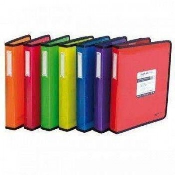 Carpeta Grafoplas Blackline cubierta pp cristal rayado 4 anillas A4+ 40mm rojo