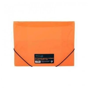 Carpeta gomas y solapas Office Club Frame A4 naranja