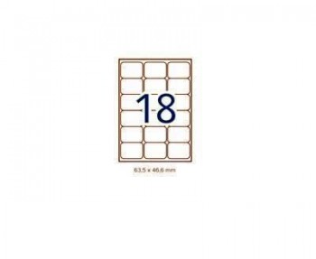 Etiqueta FotoCopiadora 63.5*46.6 4500U. 2301210 C/250H.