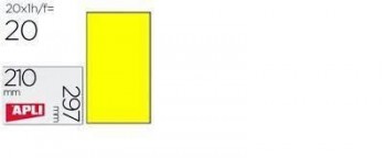 Etiqueta FotoCopiadora 210X297 100U.Amarillo Fluorescente 2301401