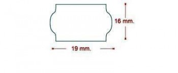 Etiqueta Meto 19*16 Blanca PERM.2 R/1200 9112748