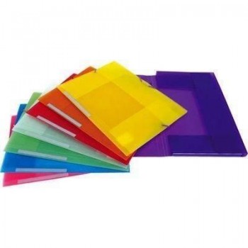 Carpeta gomas Grafoplas Colorgraf con solapas plástico 500 micras folio naranja traslúcido