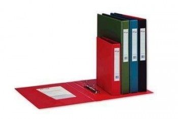 Paq.2 carpetas Pardo plástico calidad 2 anillas 25mm folio negro