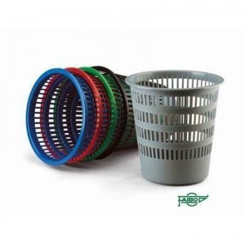 Papelera Faibo 306 Plastico Gris Rejilla