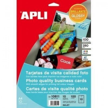 PAPEL INK APLI 10611 TARJ.VISITA 10H.