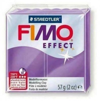 Pasta Fimo 8020-604 efecto translucido purpura