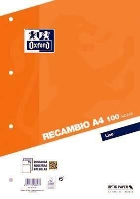 Recambio Oxford 100430209 A4 100H 90G 4 Taladros Liso