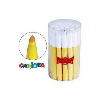Rotulador Carioca jumbo bote 30 unidades amarillo limon 43380/05