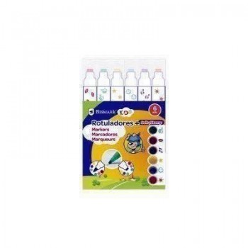 Rotulador doble punta sello Bismark 6 unidades 329194