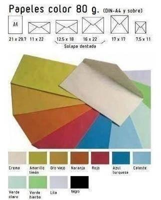 Sobres Michel P/25 357751 Verde claro 80GR. 7,5x11