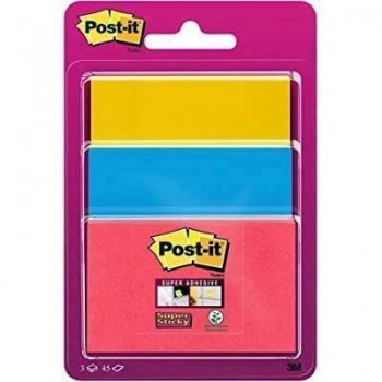 Taco Post it 3m surtido super sticky 3432ss3-byp-eu