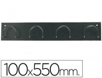 PERCHERO PARED METALICO 4 COLG.NEGRO 23262 611-N