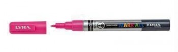 Marcador Permanente Lyra Mark All Rosa 0,7 mm