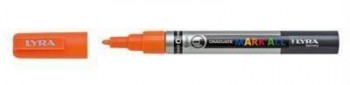 Marcador Permanente Lyra Mark All Naranja Neón 1 mm