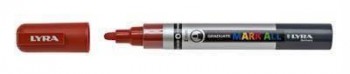 Marcador Permanente Lyra Mark All Marrón 2 mm