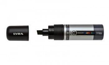 Marcador Permanente Lyra Mark All Negro 8 mm