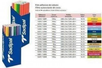 Papel Sadipal 0.50x3 Negro Adhesivo 12214