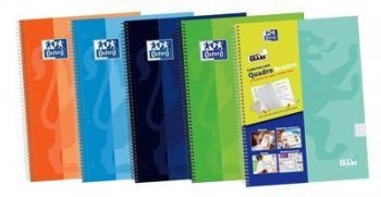 Bloc espiral Oxford 400139830 A5+ tapa extradura pizarra 100H 90G horizontal