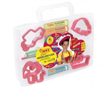 Maletín Jovi 230 moldes + modeladores + plastilina + rodillo