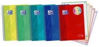Bloc espiral Oxford 400138671 A4+ tapa extradura touch 120H 90G cuadros 5X5