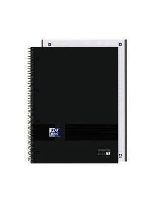 Bloc espiral Oxford 400159031 A4 tapa plastico YOU 80H 90G cuadros 5X5 negro