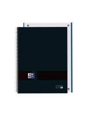 Bloc espiral Oxford 400158918 A4+ tapa dura azul petroleo YOU 80H 90G cuadros 5X5