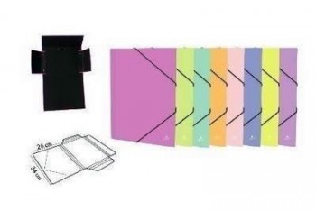 Exp. 24 carpetas Mariola carton forrado plas. mate folio goma solapa 8 colores stf. 4788SU-EX