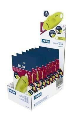 6005108Y Caja expositora 8 bl?sters c?ter hoja cer?mica CAPSULE serie Acid, amarillo