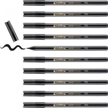 Rotulador Edding punta pincel 1340 Negro 1340-01