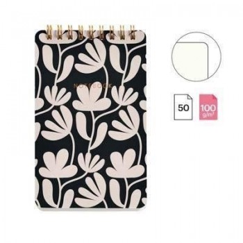 Block MiquelRius 142x90 apaisado 50 hojas liso 100 gramos White Flowers MR7491