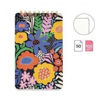 Block MiquelRius 142x90 apaisado 50 hojas liso 100 gramos Fantasy Garden MR7490