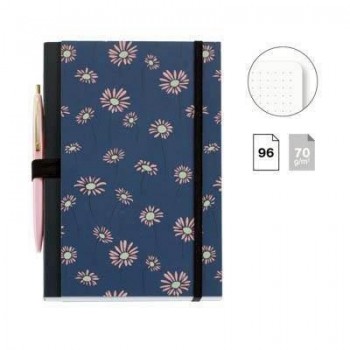 Cuaderno Miquelrius con boligrafo carton 142x210 48h. puntos 70g. MR8191