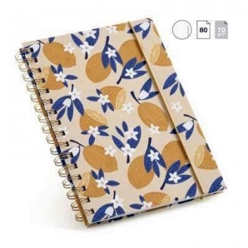 Block MiquelRius 140x200 80 hojas horizontal 10 gramos Limones Wire-O MR8184