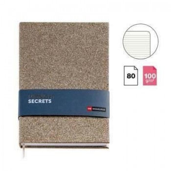 Cuaderno Miquelrius Carton 140x200 80h. horizontal 100g. Purpurina MR8000