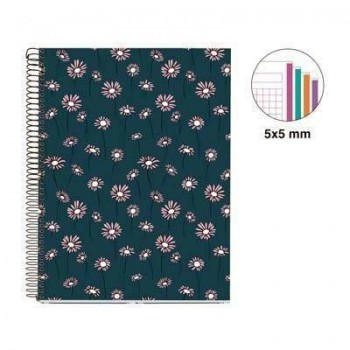 Block MiquelRius A4 120 hojas 5x5 70 gramos Daisies azul MR46816