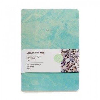 Cuaderno Miquelrius Flexible 142X205 50h. liso 144g. Papel piedra Verde MR8221