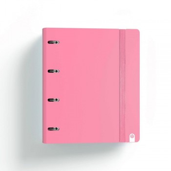 Carpebloc Carchivo 12467425 A4 4 anillas 35mm 100H 90G 5x5 Soft Pastel Rosa
