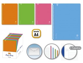 CUADERNO GOLDEN T.P SOFT RING A4.80 H.90G 331311